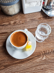 A cup of turkish coffee