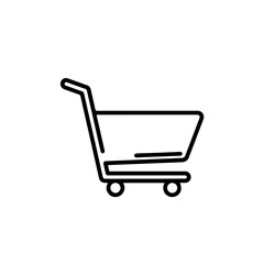 Shopping Cart Icon – Minimal Line Art