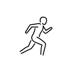 Running Person Icon – Minimal Line Art