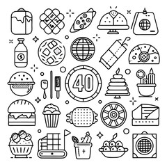 Minimalist Fast Food Icon Pack
40 Outline Style Snack & Meal Vectors
Perfect for Menus, Apps & Food Branding

