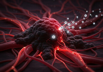 Microscopic View Of Cancer Cell Destruction