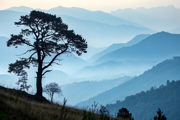 A corner of Tuyen Lam lake looks from the top of Pinhatt mountain in the dawn at Da Lat city, Vietnam