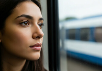 A Person Contemplating During Travel