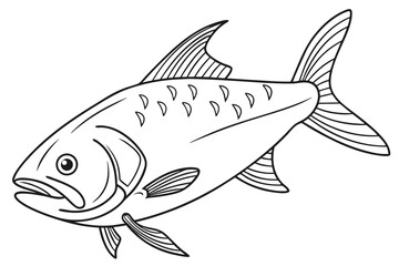 coloring page line art the milkfish black vector