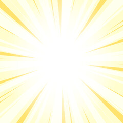 Abstract Yellow Tan Sunburst Background with Glowing Light Rays. Yellow Glowing Effect Sunburst Background for Presentation, Banner, Poster, Flyer, Sales. Pop Art Background for Summer Themes.