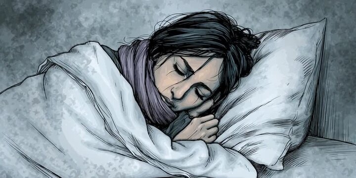 Sick day concept with a person at home wrapped in a blanket to feel better while suffering from an illness or ailment - home healthcare and sick time