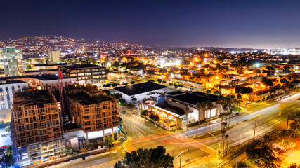 Fototapeta premium Night Time in San Pedro, California