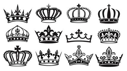 Obraz premium set of crowns vector
