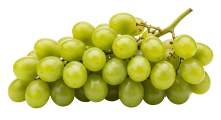 Isolated Green Grapes Bunch