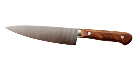 Sharp kitchen knife with wooden handle (1)