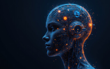 digital head representation with copy space