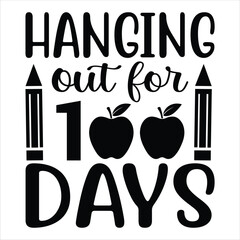 100 days of school Shirt Print Template, Typography Design For Shirt, Mugs, Iron, Glass, Stickers, Hoodies, Pillows, Phone Cases, etc