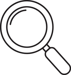  Search Icon – Minimalist Line Art Magnifying Glass Symbol for SEO and Web Navigation