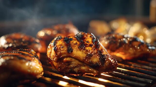 Ultra HD Delicious grilled Chicken video chicken wings on a barbecue grilled video grilling meats video grilling Chicken video Chicken barbecue video grilling Chicken wings video