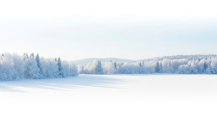 Obraz premium winter forest in the morning