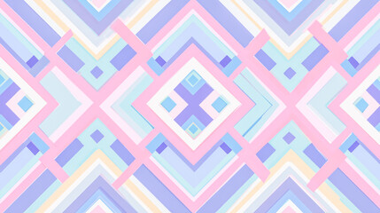 Pastel Geometric Pattern Seamless Background with Intersecting Lines and Soft Colors for Modern and Trendy Designs