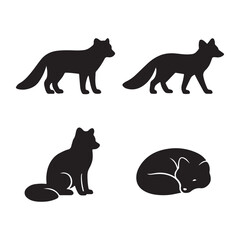 black silhouettes of cats