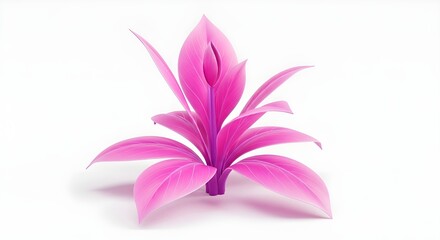 Artificial Pink Leaves in Modern Digital Style
