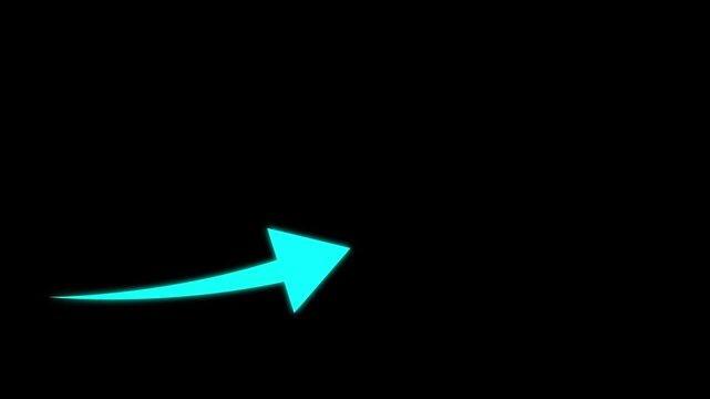 Growing business arrow on black. Profit arow .Business concept, growing chart. Concept of sales symbol icon with arrow moving up. Economic Arrow With Growing Trend,4k video. arrow animation, 