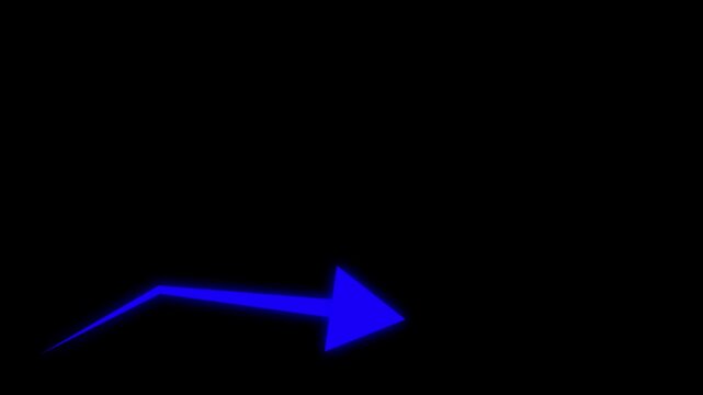 Growing business arrow on black. Profit arow .Business concept, growing chart. Concept of sales symbol icon with arrow moving up. Economic Arrow With Growing Trend,4k video. arrow animation, 