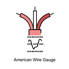 American Wire Gauge Icon. Vector Design