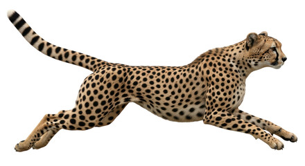 Isolated Cheetah Running