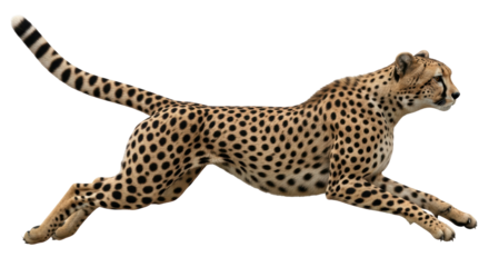 Isolated Cheetah Running