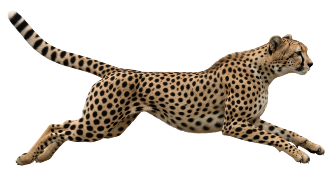 Isolated Cheetah Running