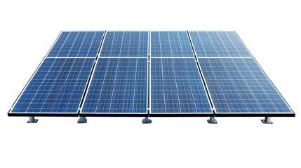 Solar panels on isolated background on transparent background