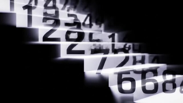 Dynamic Numeric Progression Abstract Data Background Digital Concept