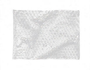 Wrinkled bubble wrap sheet isolated
