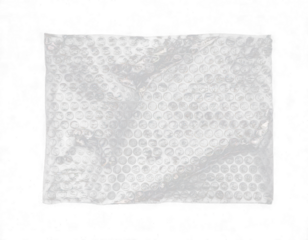 Wrinkled bubble wrap sheet isolated