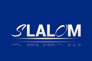 Testo SLALOM con colore variabile e sfondo