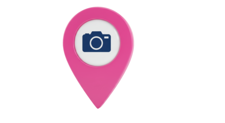 Isolated Location Pin Camera