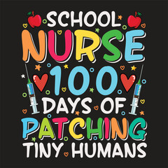 100 days of school Shirt Print Template, Typography Design For Shirt, Mugs, Iron, Glass, Stickers, Hoodies, Pillows, Phone Cases, etc