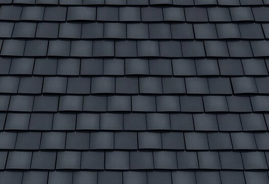 Seamless texture of dark asphalt shingle roof, black, roof