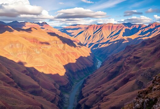 Stunning vista of Colca Canyon, Peru, South America, earth, geology - Powered by Adobe