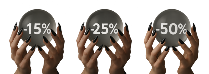 set of halloween discounts. big discounts for black friday. discount labels