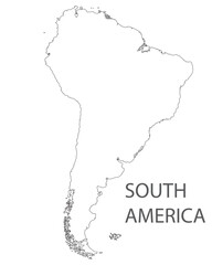 SOUTH AMERICA map  STROKE