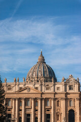 saint peter basilica vatican city symmetric view on clear sky