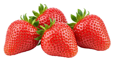 Isolated Strawberries