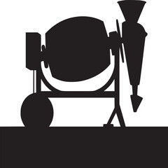 Cement Mixer Silhouette