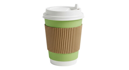 Isolated Coffee Cup with Sleeve