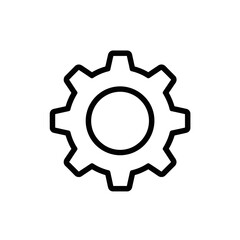 Vector gear icon in black and white design for technology use  