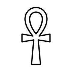 Ankh symbol icon in vector style representing life  
