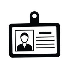 vector illustration of a id card