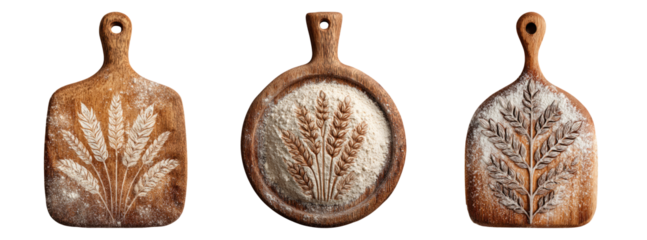 Vintage Baking Tools Displayed on a Transparent Background