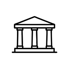 Government Building Icon Vector PNG with Transparent Background


