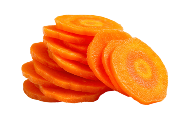 Sliced carrots healthy orange vegetable snack food