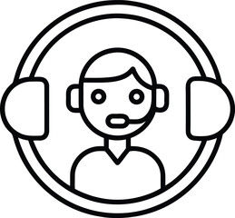 man with headphones